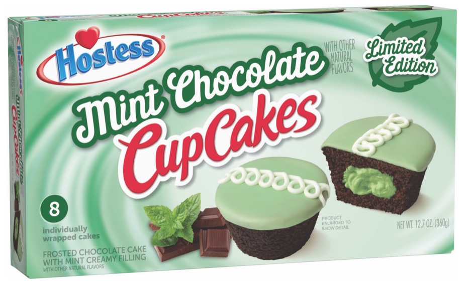 Mint Chocolate Hostess Cupcakes