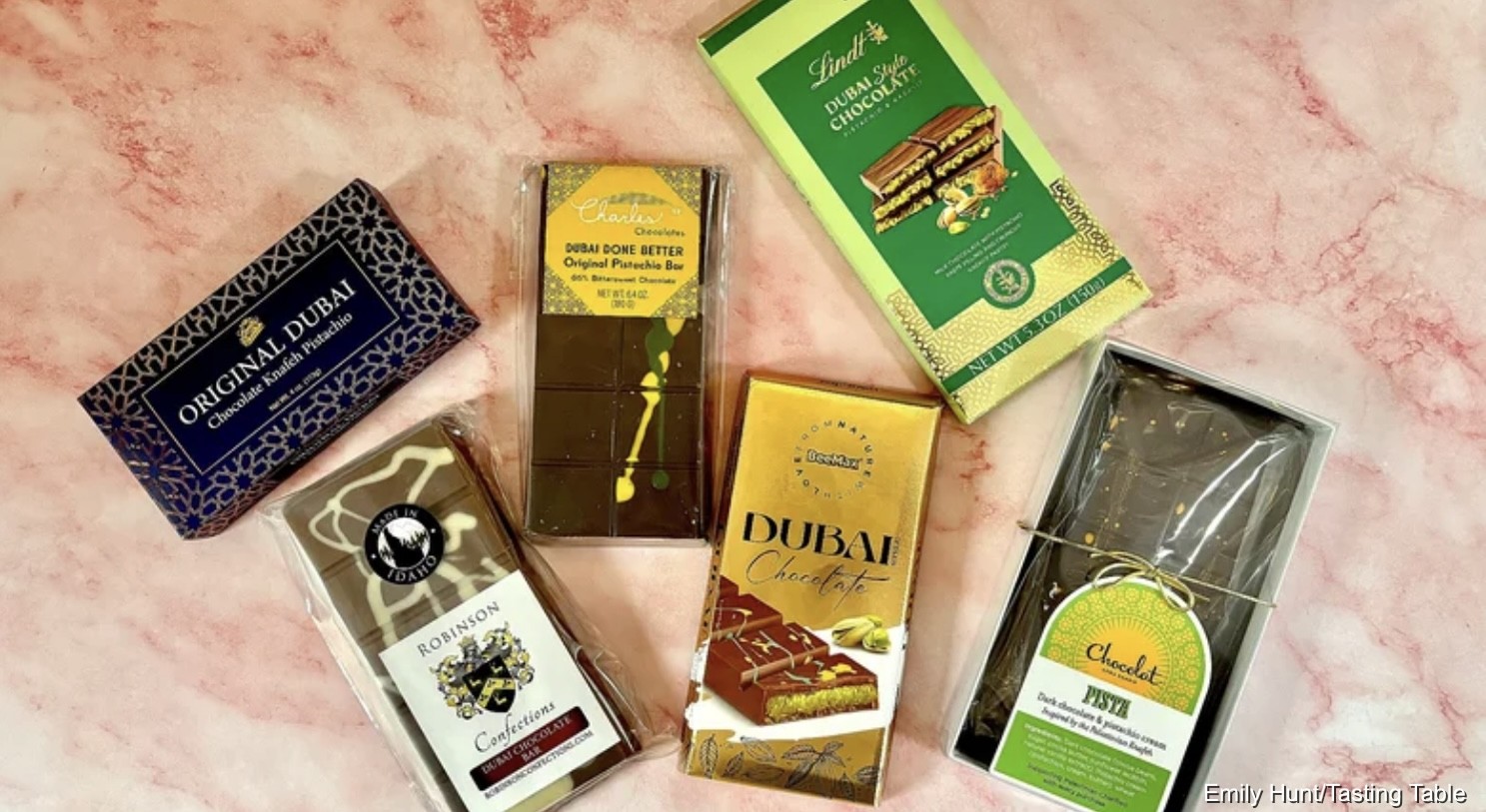 6 Dubai chocolate bars