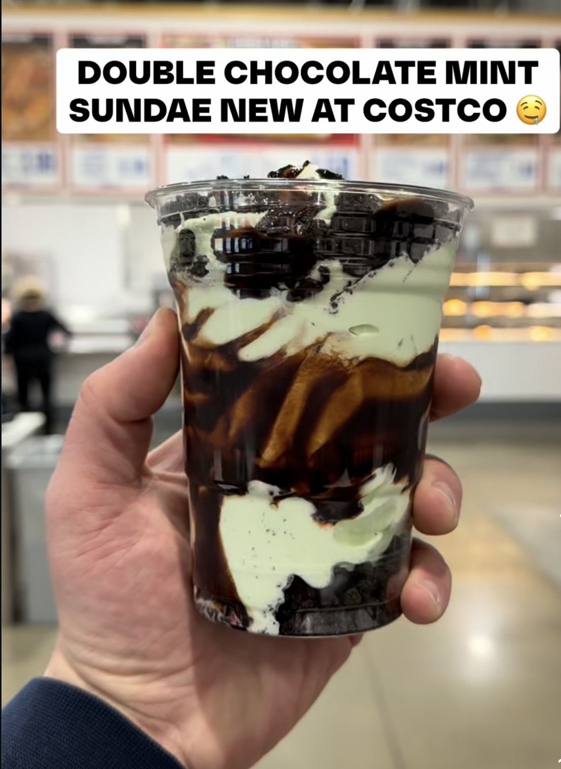 Costco chocolate mint sundae