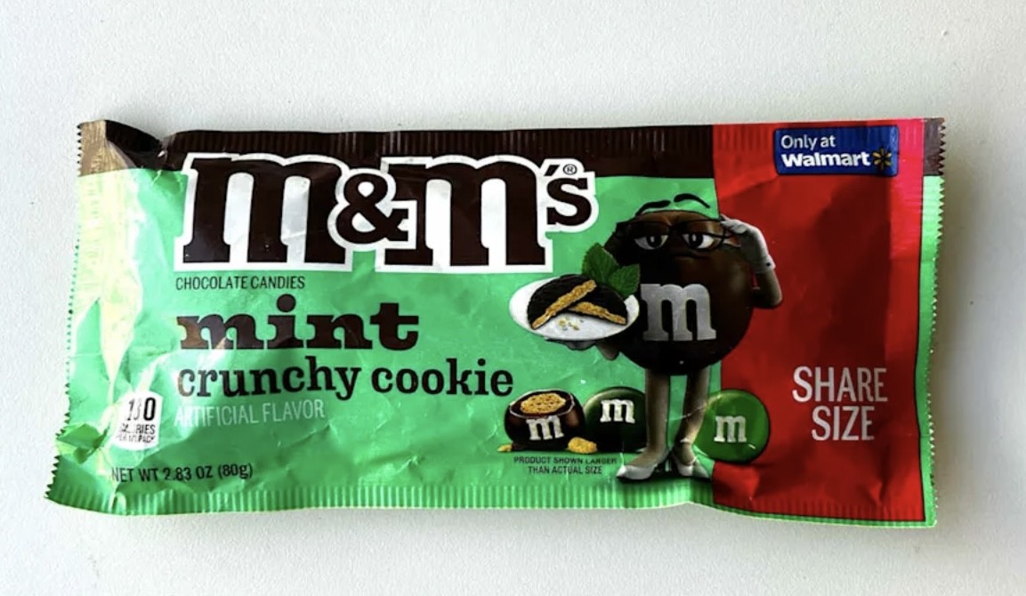 MnM's mint crunchy cookie